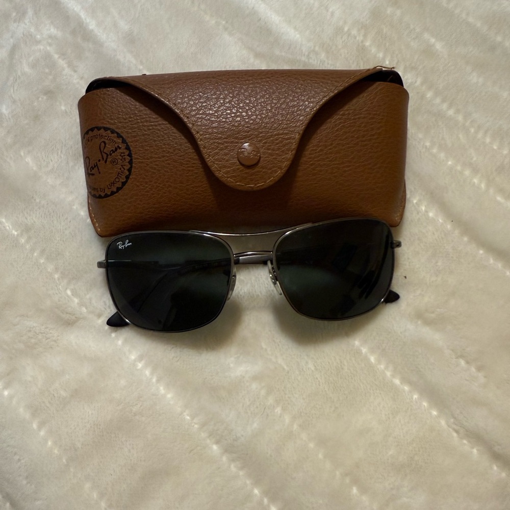 Ray-Ban Brown Textured Leather Bag